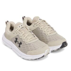 New mens Under Armour Cream Running Shoes Sz 8